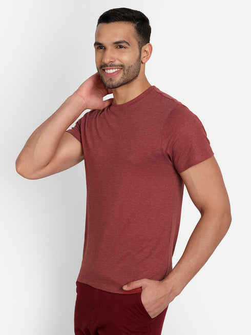 Men's Crew Neck MELANGE Tee Brown
